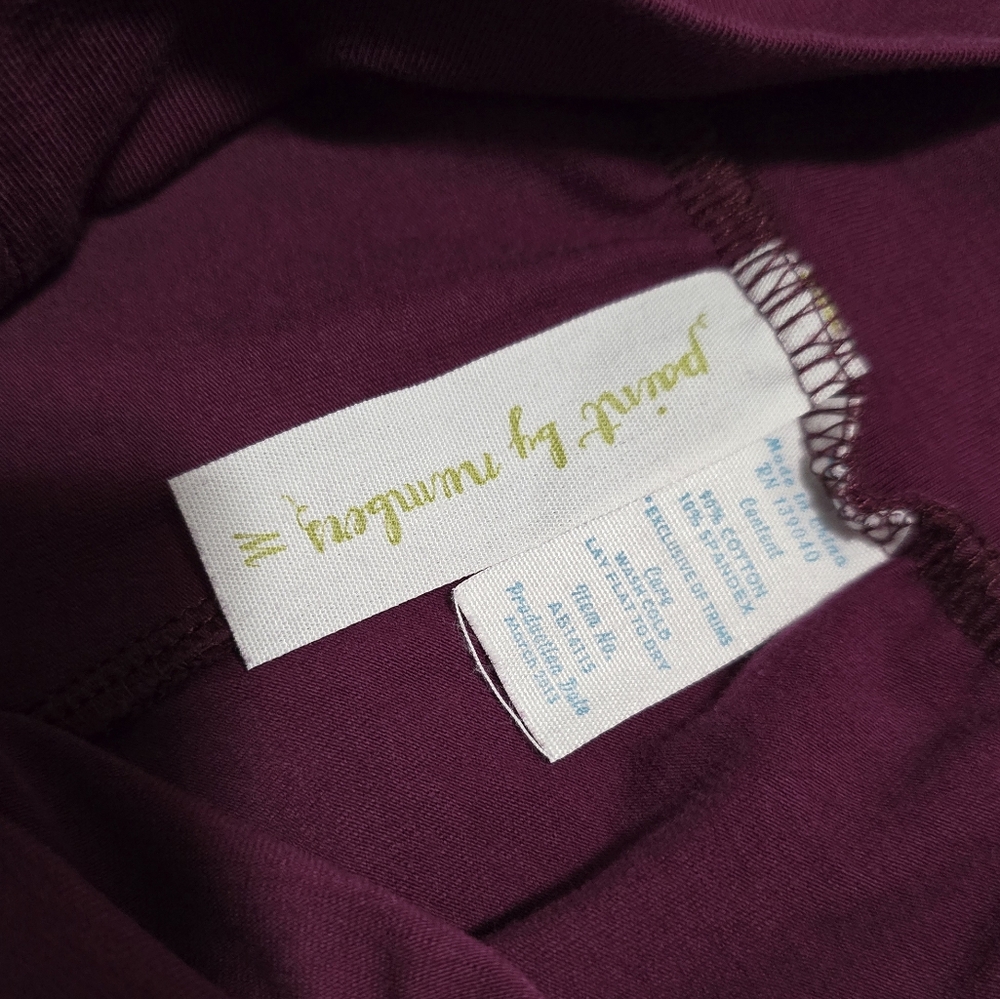Matilda Jane plum ruffled hem casual stretch pants - Picture 5 of 5
